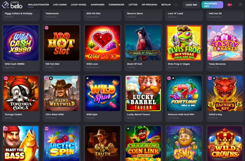 casinobello games page